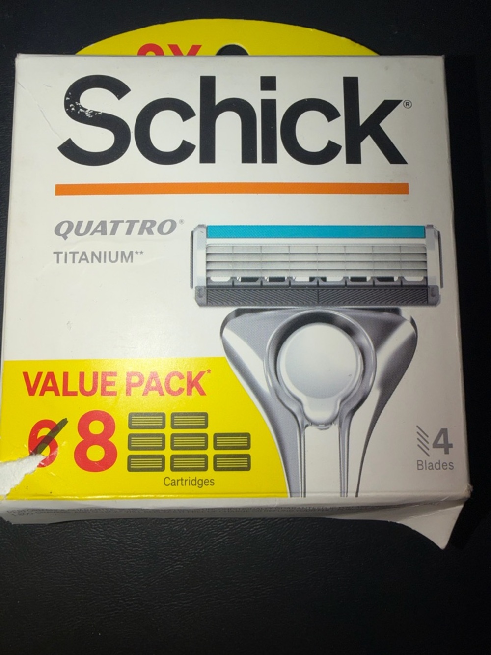 New-Schick Quattro Titanium razor refills-